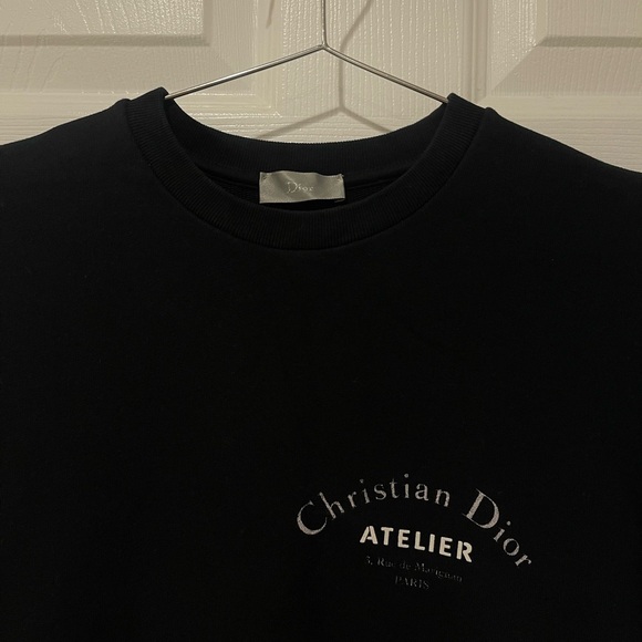 Dior Classic Logo Black Crewneck Sweater - Picture 2 of 4